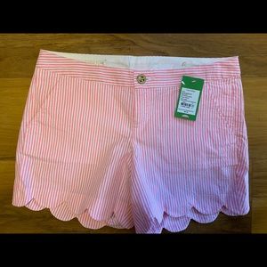 Lilly Pulitzer Pink Seersucker Callahan shorts